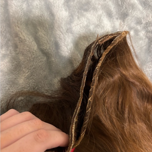 Women's KOVI Auburn Brown 100% Human Hair Weft Extensions - 12" - Picture 5 of 7